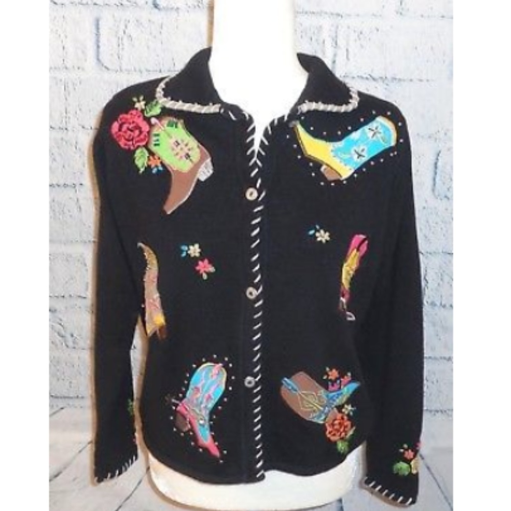 Arriviste Women's S Black Sweater Western Style
